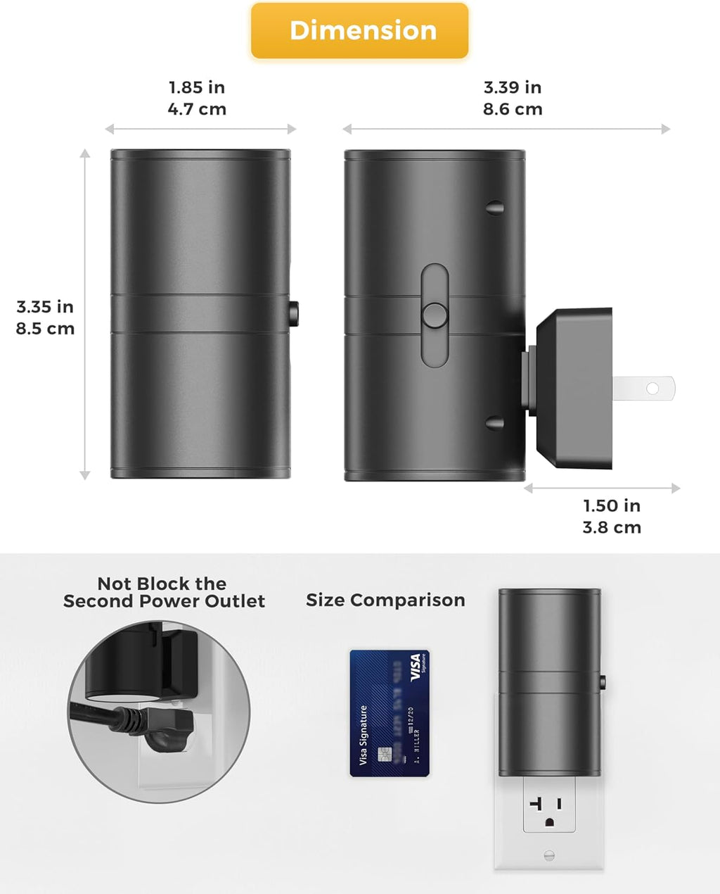 LED Night Light Plug-in – Dimmable 3 Modes, Dusk to Dawn for Bathroom & Hallway